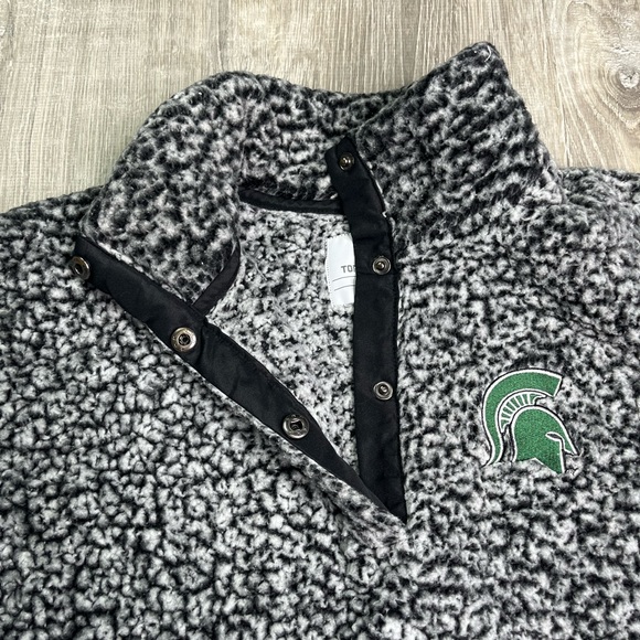 Michigan State Spartans Sherpa 1/4 zip Sweater - Picture 8 of 11